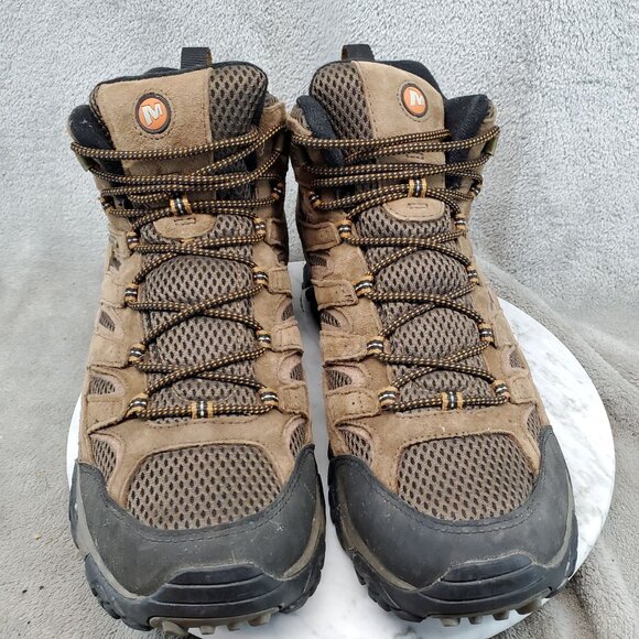 Merrell Shoes Mens Size 11.5 Brown Leather Moab 2 Vent Gorpcore Hiking Boots - Picture 3 of 10